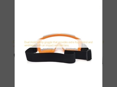 ডাবল ছাঁচ সুরক্ষা গগল যা একটি প্রভাব প্রতিরোধী লেন্সের সাথে অতিরিক্ত কুয়াশা নিয়ন্ত্রণ এবং বায়ুচলাচল সরবরাহ করে